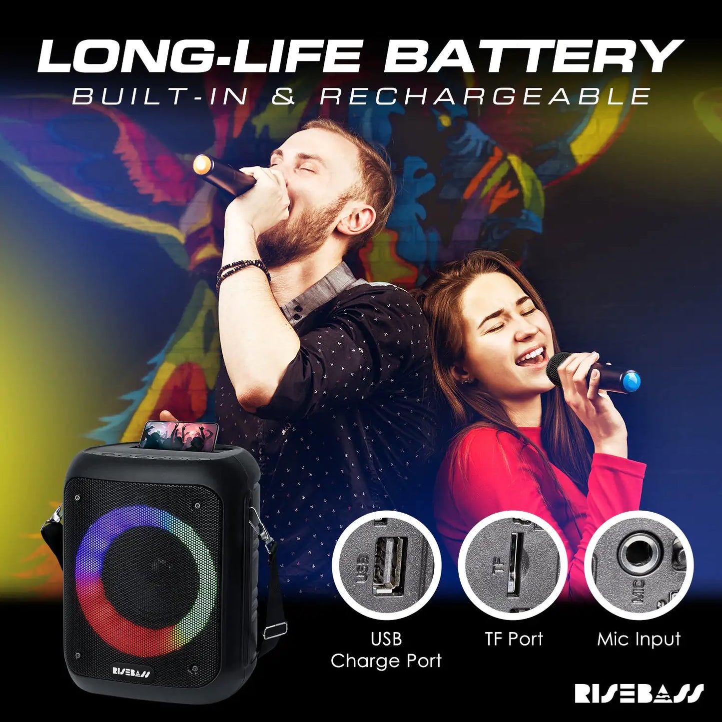 Risebass Portable Karaoke Machine