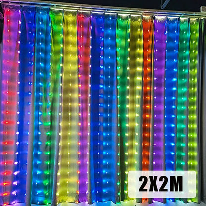 Smart LED RGB Bluetooth Curtain String Lights