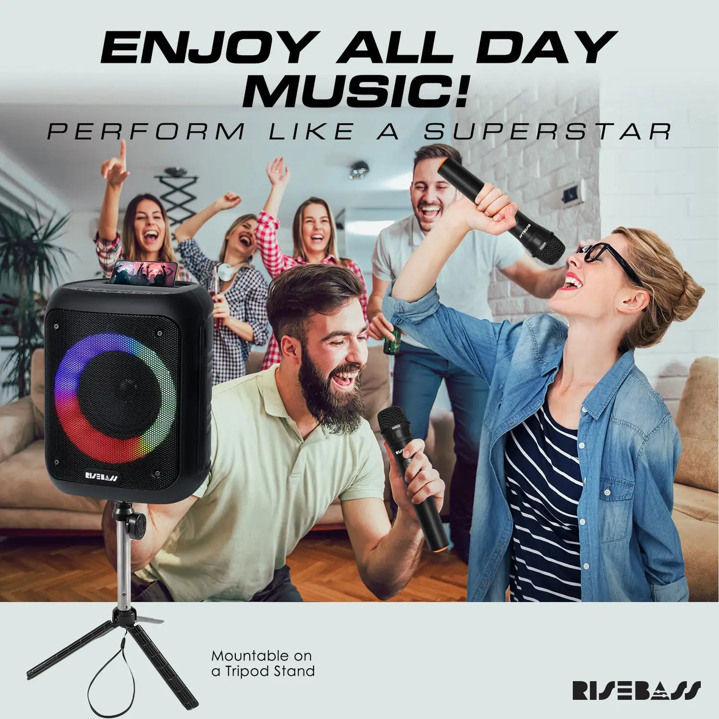 Risebass Portable Karaoke Machine